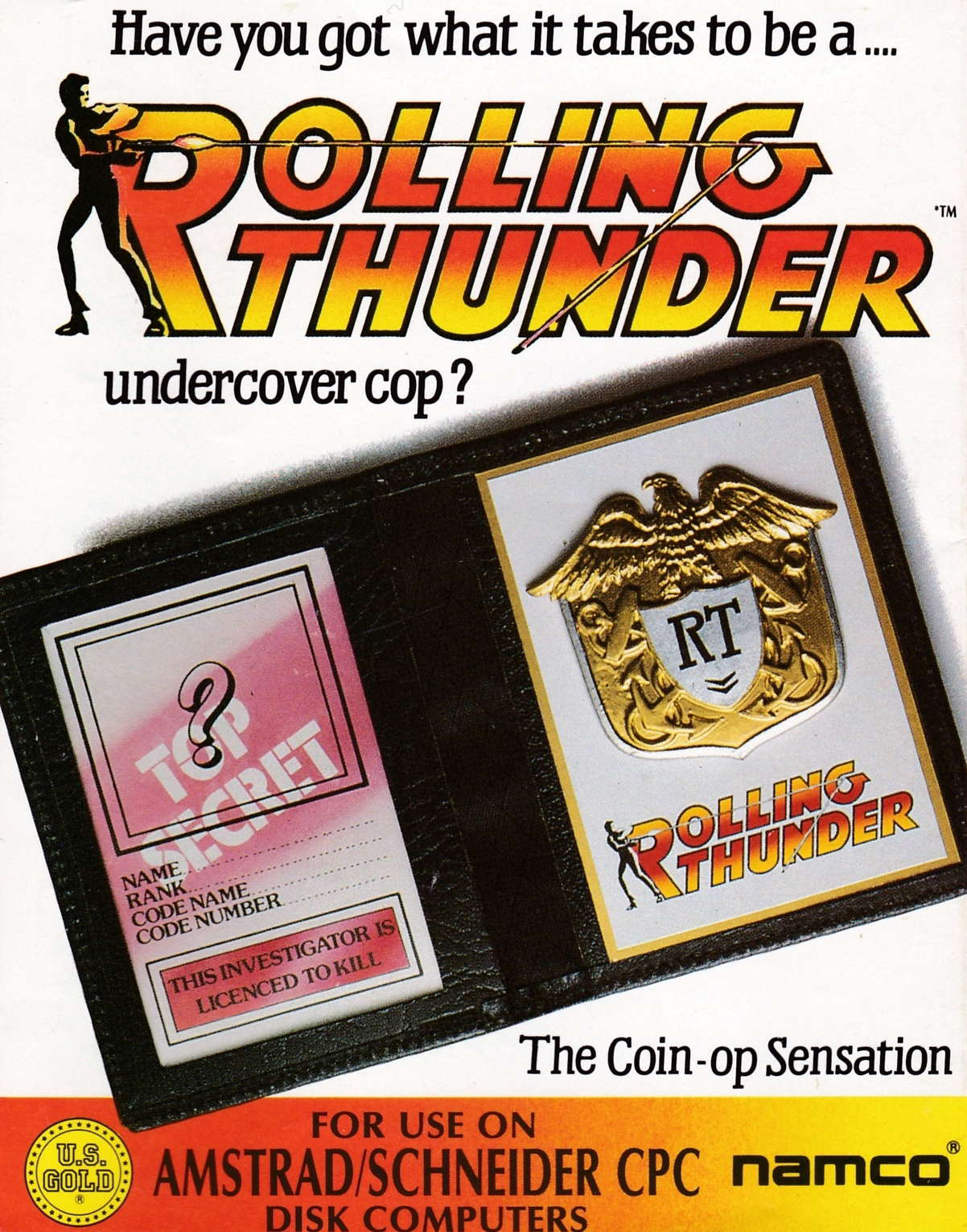 Rolling thunder by Us gold / namco on Amstrad CPC (1988)